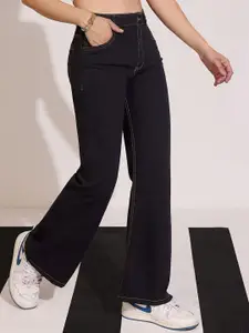 DOLCE CRUDO Women Bootcut High-Rise Heavy Fade Stretchable Jeans