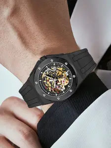 GIORDANO Men Embellished Dial & Straps Analogue Automatic Motion Powered Watch GZ-50129-01