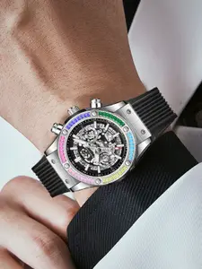 GIORDANO Men Patterned Dial & Bracelet Style Straps Analogue Watch GZ-50130-02