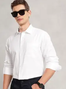 Nautica Men Premium Cotton Slim Fit Casual Solid Shirt