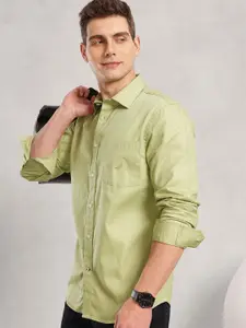 Nautica Men Premium Cotton Slim Fit Casual Solid Shirt