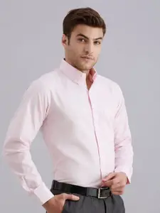 INVICTUS Men India Slim Fit Solid Button-Down Collar Linen Formal Shirt