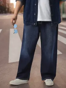 Urbano Plus Men Loose Relaxed Fit Mid-Rise Light Fade Jeans