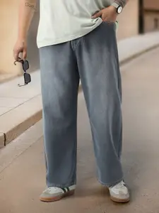 Urbano Plus Men Loose Relaxed Fit Mid-Rise Light Fade Jeans