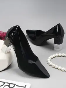 DressBerry Women Pointed Toe Block Heels Pumps