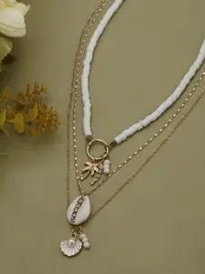 Carlton London Pack Of 3 Rose Gold-Plated Necklace