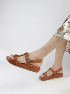 Carlton London Wn-83 Casual Starppy Platform Sandals with Buckles