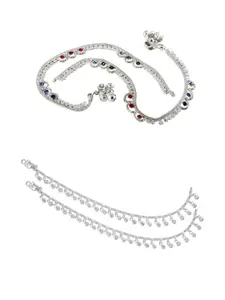 Heer Collection Silver-Toned Alloy Anklet