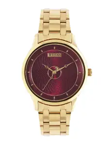 Titan Men Printed Dial & Stainless Steel Bracelet Style Straps Analogue Watch 1825YM09