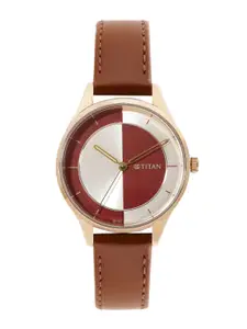 Titan Women Leather Straps Analogue Watch 2649WL05