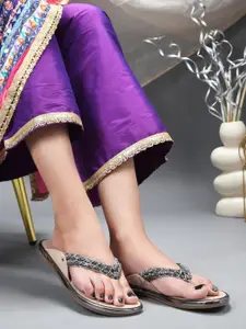 JodyHub Women Embellished Open Toe Flats