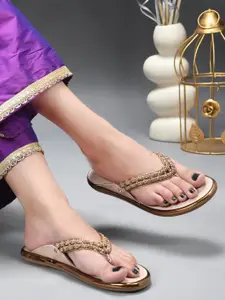 JodyHub Women TPC  Woven Design One Toe Flats