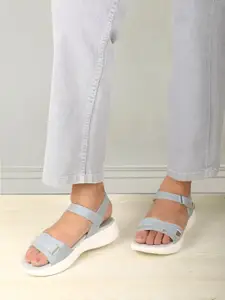 ELLE Women Open Toe Velcro Flats