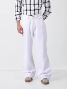 The Indian Garage Co Men Bootcut Loose Fit Clean Look Jeans