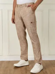 Thomas Scott Men Striped Straight Fit Trousers