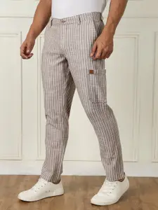 Thomas Scott Men Striped Straight Fit Trousers