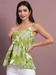 DHAKRE FASHION Women Floral Print Cotton Top