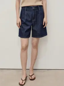 MANGO Women High Rise Denim Shorts