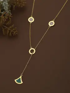 Carlton London 18kt Gold Plated Enamel Dream Pendant Lariat Necklace