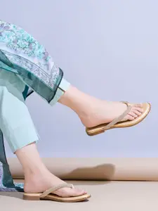 Shoetopia Women Embellished Open Toe Flats