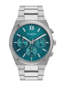 Timex Men Round Dial & Stainless Steel Straps Analogue Chronograph Watch TWEG297SMU04