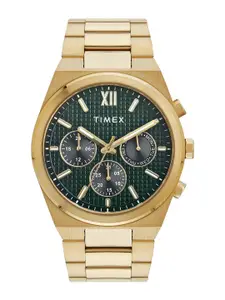Timex Men Dial & Stainless Steel Bracelet Style Straps Multi Function Watch TWEG297SMU02