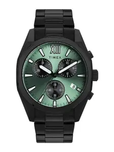 Timex Men Dial & Stainless Steel Bracelet Style Straps Multi Function Watch TWEG296SMU07