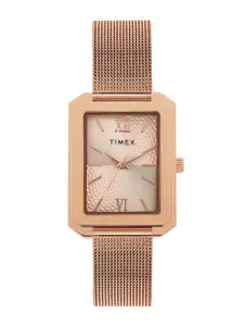 Timex Women Dial & Stainless Steel Bracelet Style Straps Analogue Watch TWEL233SMU02