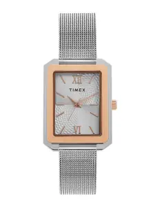 Timex Women Dial & Stainless Steel Bracelet Style Straps Analogue Watch