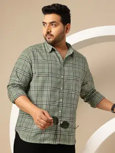 Sztori Men Plus Size Checked Casual Shirt