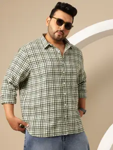 Sztori Men Plus Size Checked Casual Shirt