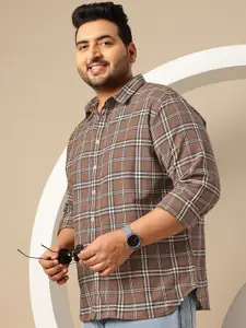 Sztori Men Plus Size Checked Casual Shirt