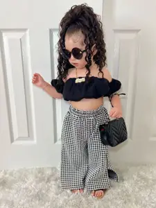 INCLUD Girls Printed Top with Trousers