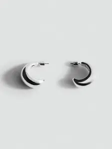 MANGO Crescent Shaped Half Hoop Earrings