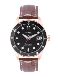 Timex Men Leather Straps Analogue Watch TWEG30001