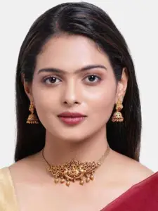 Anouk South Indian Temple Gold-Plated Choker Necklace
