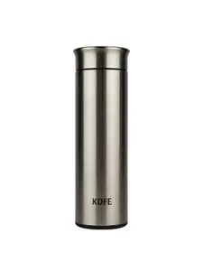 iSWEVEN Silver-Toned Single Stainless Steel Solid Double Wall Vacuum Water Bottle-450ml