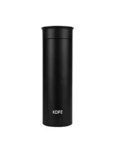 iSWEVEN Black Stainless Steel Double Wall Vacuum Water Bottle - 450 ml