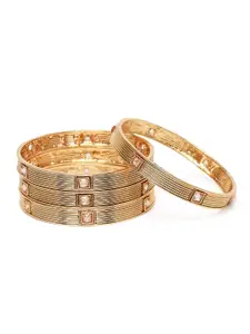 Peora Set of 4 Gold Plated Bangle