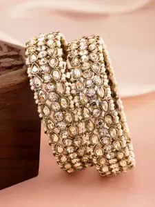 Peora Set of 2 Gold-Plated Bangle