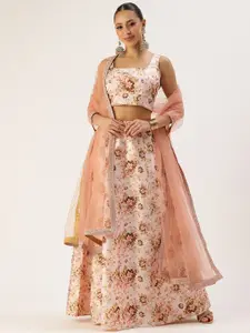 Ethnovog Printed Ready to Wear Lehenga & Unstitched Blouse With Dupatta