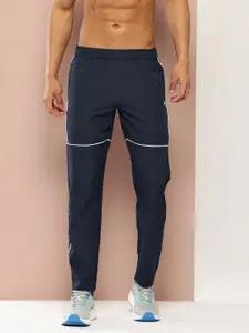 TURNFIT Men Printed  Straight Fit Gym Track Pants With Side Striped Detail