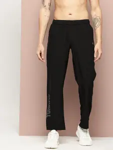 TURNFIT Men Reflective Typography Printed Straight Fit Training Track Pants