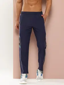 TURNFIT Men Colourblocked Straight Fit Gym Track Pants