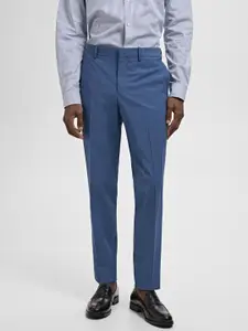 MANGO MAN Men Slim Fit Formal Trousers
