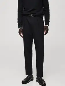 MANGO MAN Men Pleated Slim Fit Regular Trousers