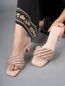 DressBerry Women Embellished Block Heel Sandals