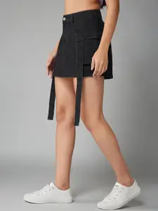 DOLCE CRUDO High Rise Straight Mini Denim Skirt