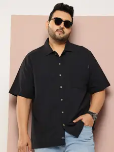 Thomas Scott Men Plus Size Premium Textured Casual Shirt