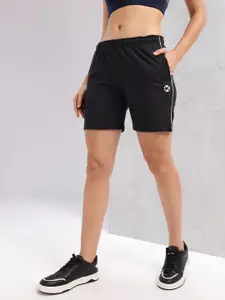 HRX by Hrithik Roshan Women Solid Mid-Rise Regular-Fit Shorts